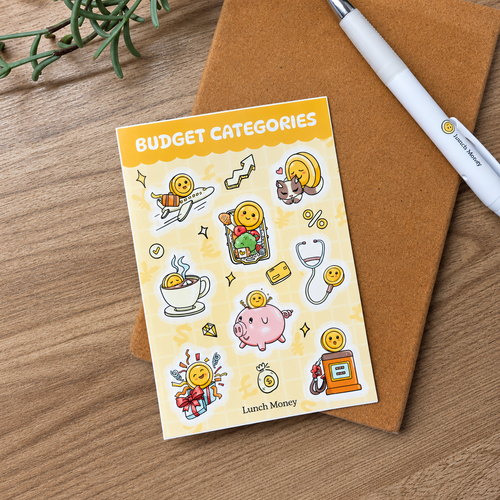 Lunch Money Categories Sticker Sheet