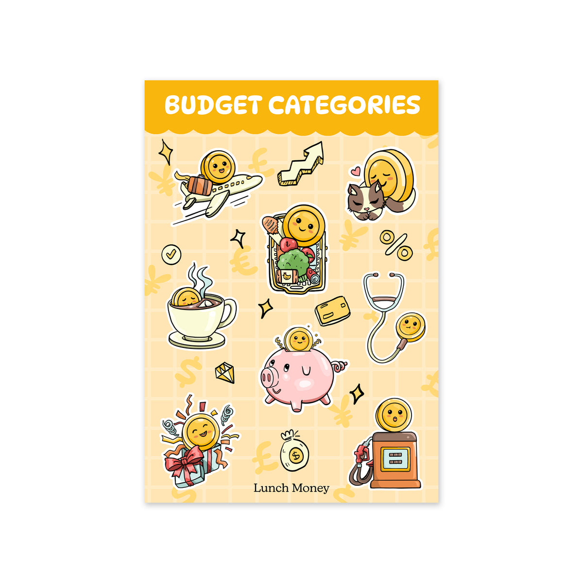 Lunch Money Categories Sticker Sheet
